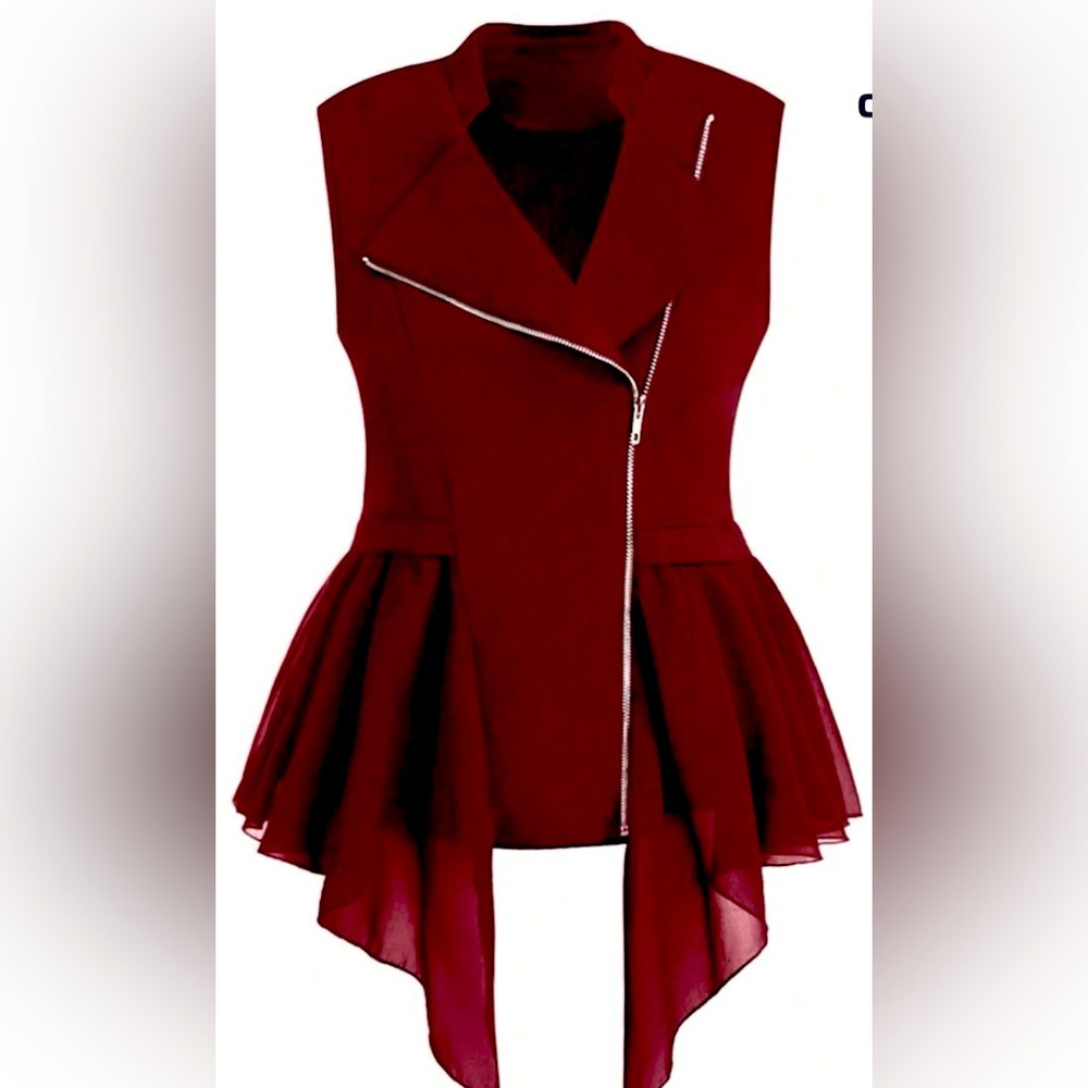 NEW!! Fit n Flare Vest in Luscious Burgundy NIB